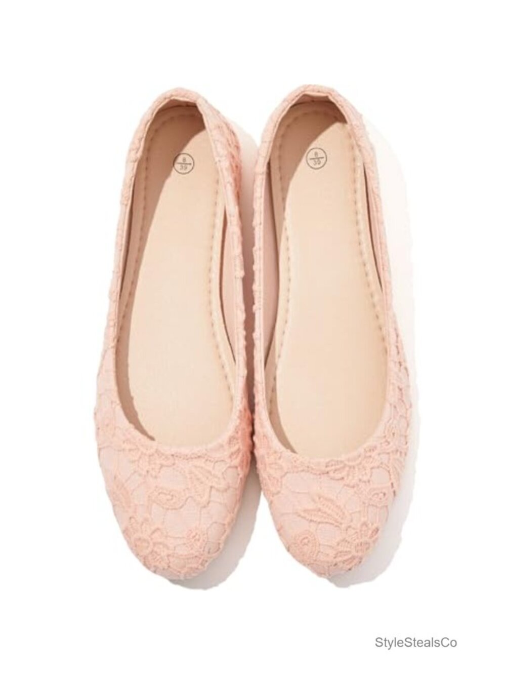 Womens Lace Ballet Flats Dressy Slip On Shoes for Work Wedding Foldable Memory